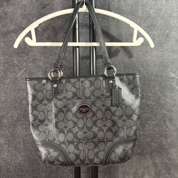 Coach Tote Bag Signature F18917 Gray - Picture 1 of 16